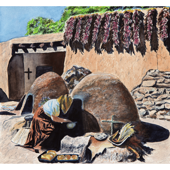 Baking Bread - Original Watercolor