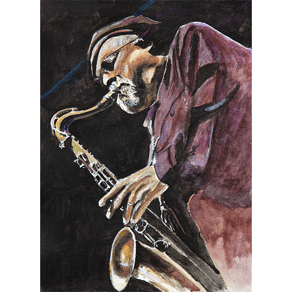 The Saxaphonist Print